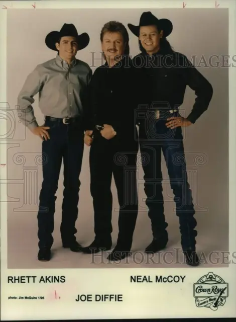1996 Press Photo Country musicians Joe Diffie, Rhett Atkins, and Neal McCoy
