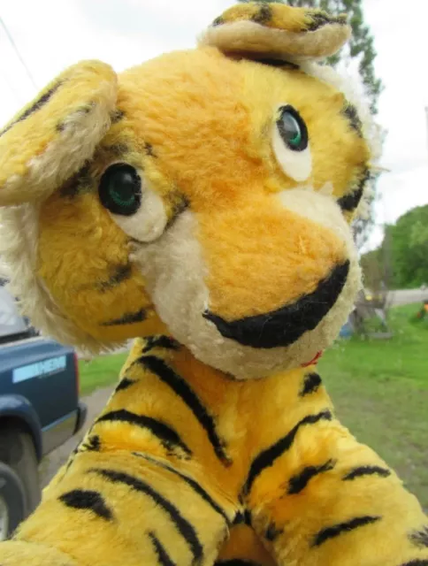 Vintage Silk Plush Tiger Stuffed Jungle Cat Carnival Prize Gund Knickerbocker