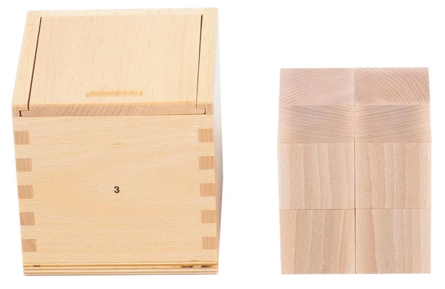 Holzspielzeug Fröbelgaben 3 für Kinderkrippe LxBxH 128x128x131mm NEU Holzspiel