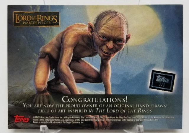 Topps Lord of the Rings Masterpieces LURTZ Robert Teranishi 1/1 Artist Sketch 3