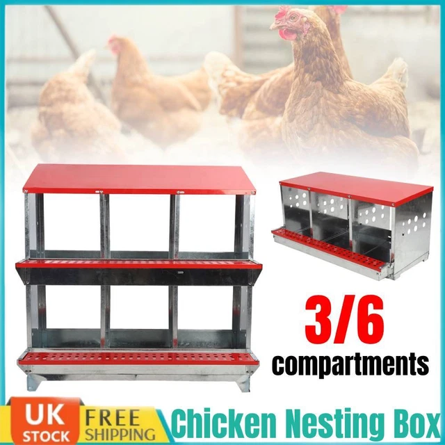 3/6Holes Large Chicken Coop Run Hen House Poultry Ark Home Nest Box Coup Coops
