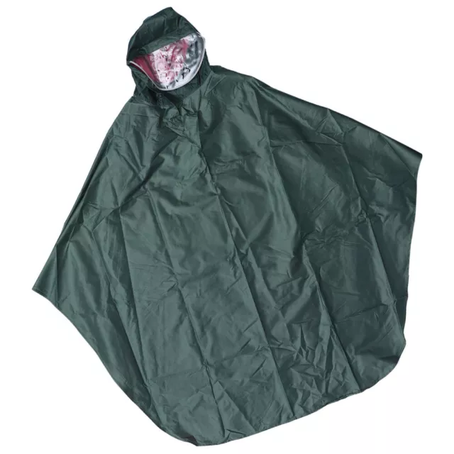 Hooded Rain Poncho Reflektierend wasserdicht Regenmantel für Outdoor (grün)