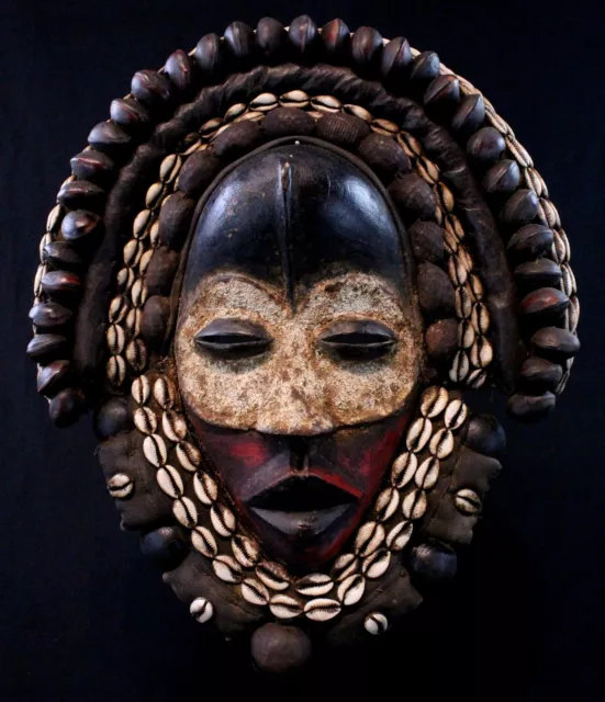 Arte Africano tribal Maschera Di Cantante Dan Tanglalé Superbi Ornamenti - 39