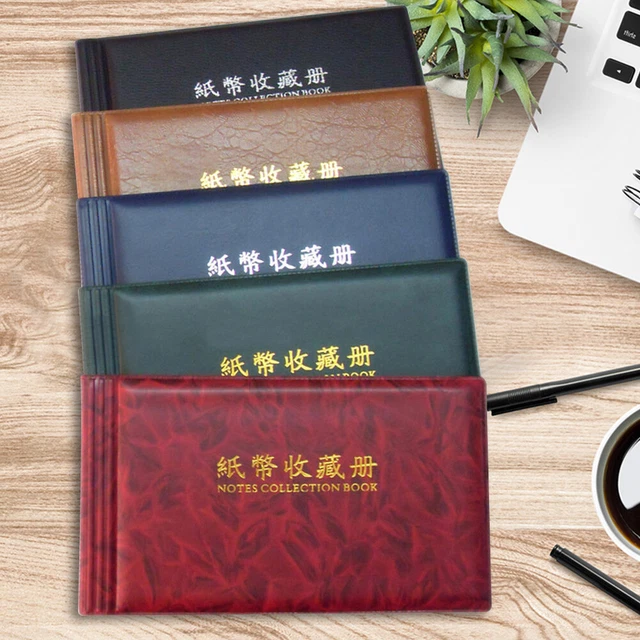 20 Pages Paper Money Currency Banknote Collection Book Storage Album