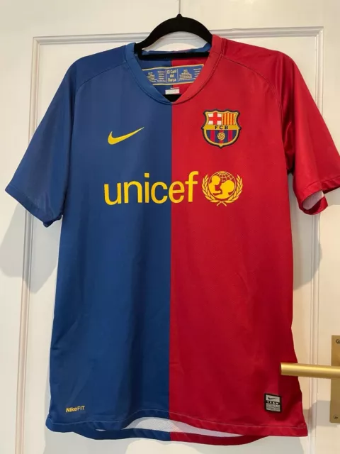 Vintage Retro Barcelona Home 2008/2009 Mens Small Football Shirt Vgc