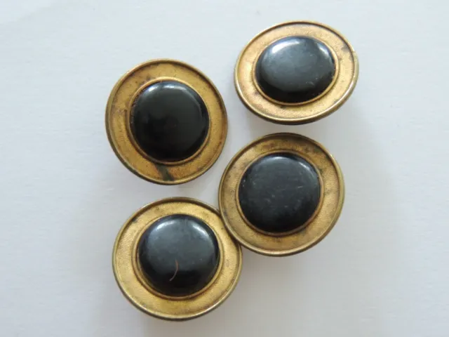4 Boutons anciens en métal doré. collection mode French buttons