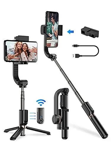 Gimbal Stabilizer For Smartphone, APEXEL 360° Rotation Auto Balance Small