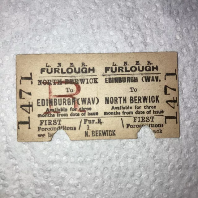 LNER.   RAILWAY   TICKET,   (   Edinburgh Wav. To. North. Berwick.  )