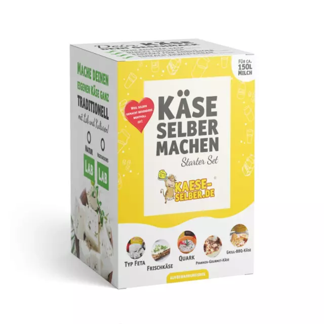 Käse selber machen - Starter Set Käseherstellung Lab Form Kultur herstellen