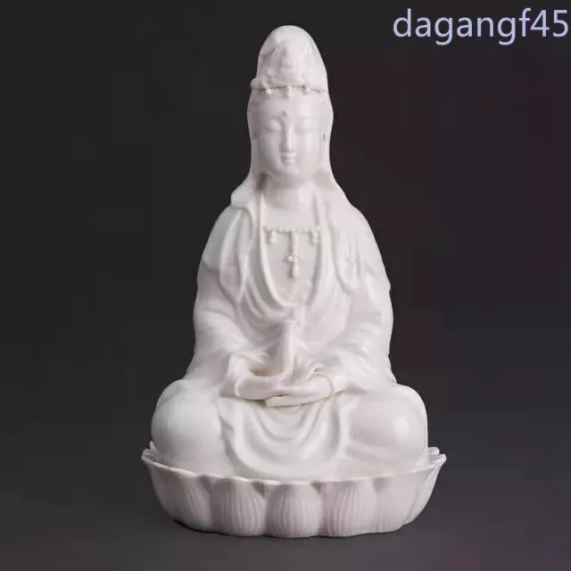 Chinese Old Porcelain Dehua White Glaze Guanyin Statue