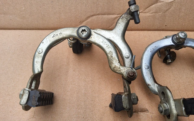 Paire D'étriers De Frein Vélo Vintage RALEIGH, Tirage Latéral, Argent, Pour Vélo Course