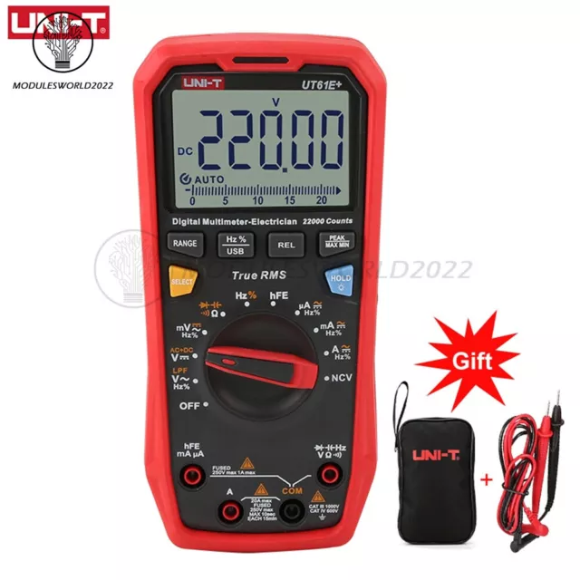 UNI-T UT61B+/E/+D+ Handheld Digital Multimeter Tester RMS Auto Range DC/AC 1000V