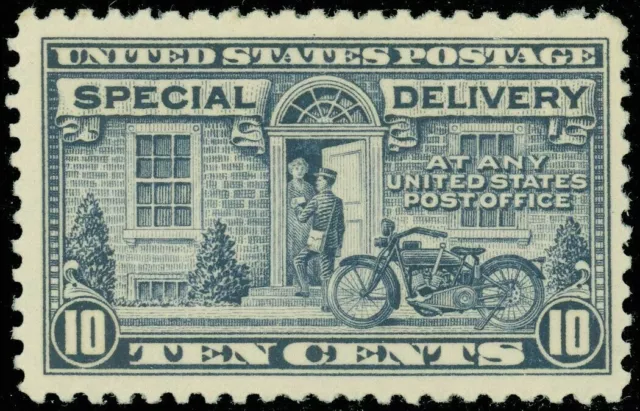 1922 10c Motorcycle, Special Delivery, Gray Violet Scott E12 Mint F/VF NH