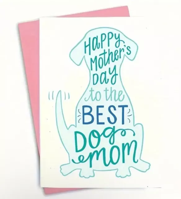 BEST DOG MOM Happy Mothers Day From The Dog - Greeting Card w Envelope