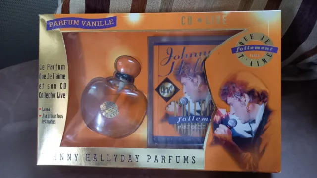 Johnny Hallyday - Coffret Parfum  + Cd hors commerce, follement-Neuf -Années 90