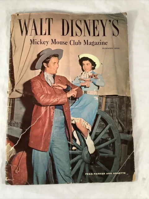 Vintage Walt Disney's Mickey Mouse Club Magazine Summer 1956 Annette Funicello