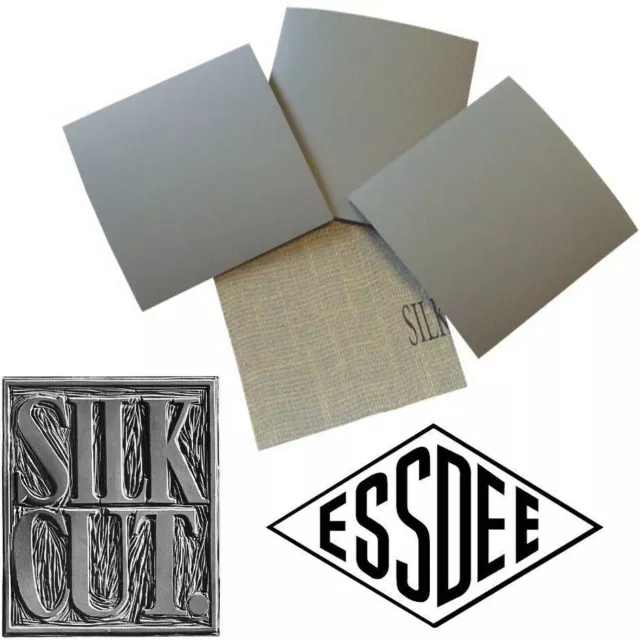 Essdee 5x Silk Cut 15x15cm Lino Linocut Linoleum Block Printmaking Carving Tiles