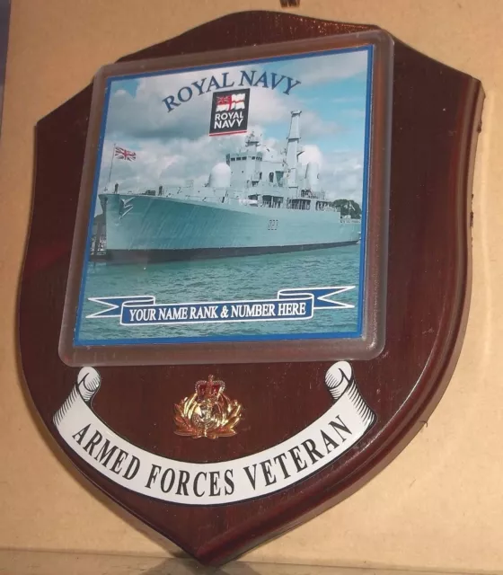 Royal Navy, Wall Plaque with name rank & number