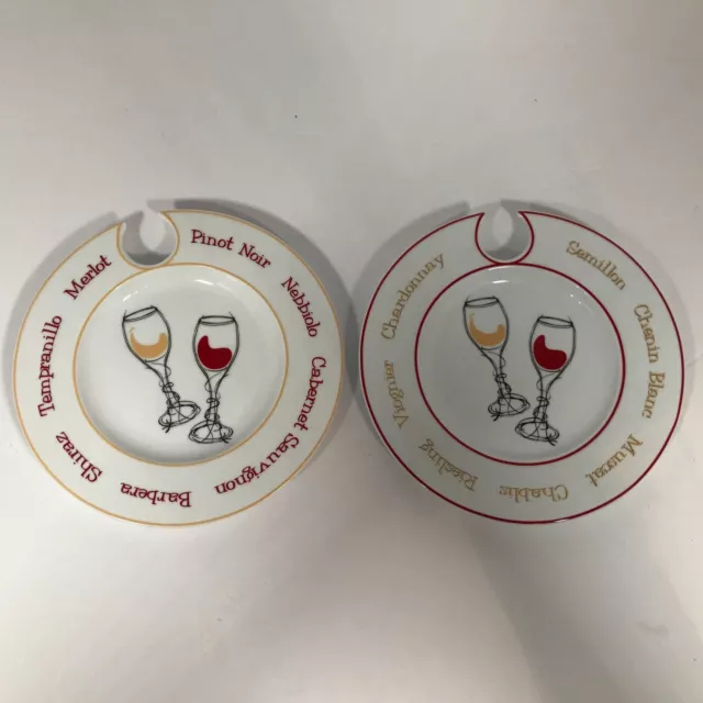 Wine Valley Classics Wine Plate Life Of The Party Santa Cruz Collection Set of 2