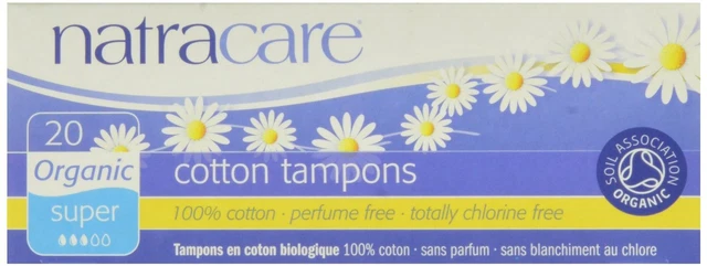 Tampones orgánicos sin aplicador Natracare Super x 20