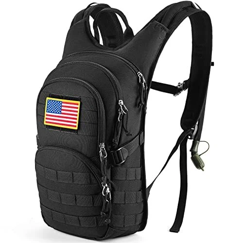 Tactical Molle Hydration Pack Backpack with 2L BPA Free Leak-Proof Water