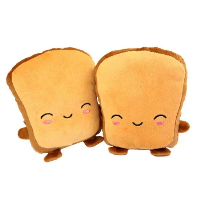 1 Pair Cute Toast USB Hand Warmers Heating Gloves Half Wearable Fingerless 3