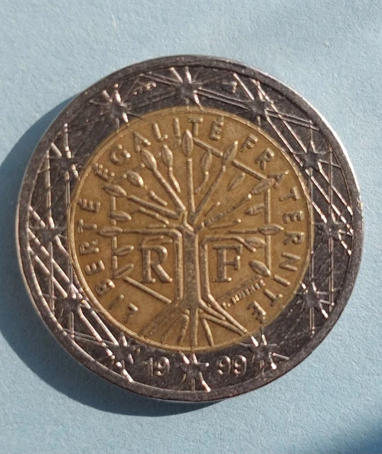 2 Euro Münze Liberte Egalite Fraternite 1999 Fehlprägung Erkennen 2 EURO MÜNZE 1999 Fehlprägung Selten Frankreis Liberte Egalite