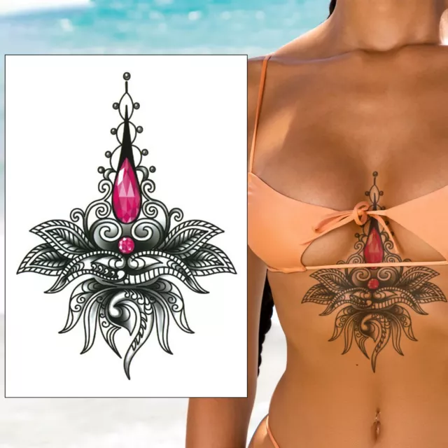 glaryyears 18 Sheets Black Flower Temporary Tattoos for Women Henna Mandala  Rose Fake Tattoo Stickers Waterproof on Arm Shoulder Chest Body Art  47x75  Amazonin Beauty