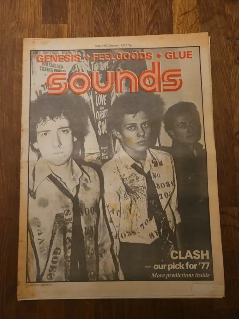 Sounds Newspaper January 1st 1977, The Clash Cover