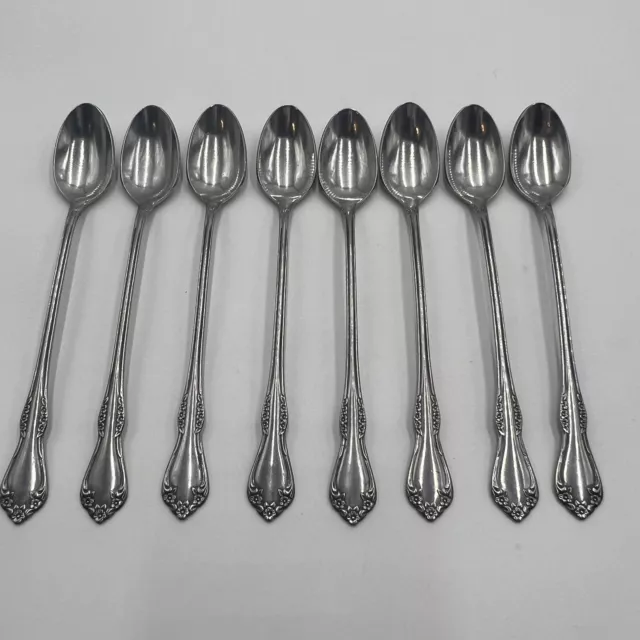 Vajilla Oneida 8 cucharas de té helado MANSFIELD Amadeus Wm A Rogers Deluxe Ltd
