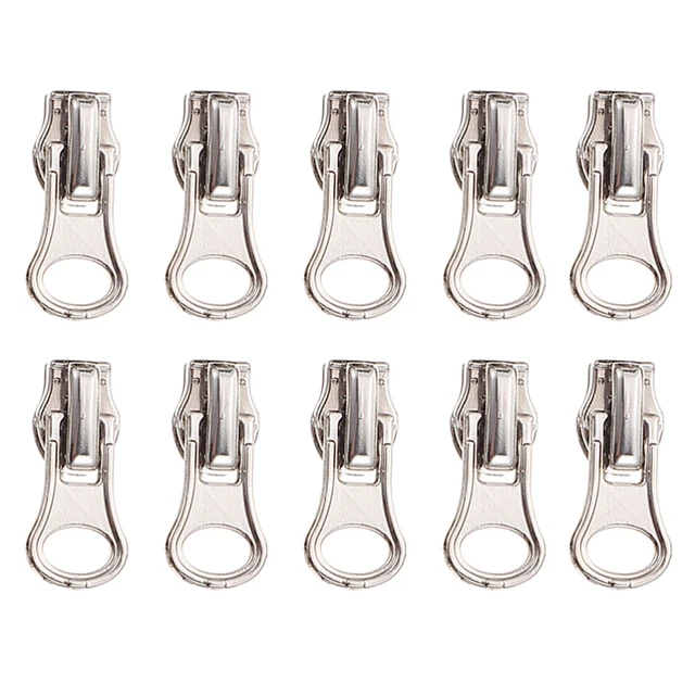 20 Pcs Zinc Alloy No. 5 Zipper Pull Fix Repair Kit Zippers Extender