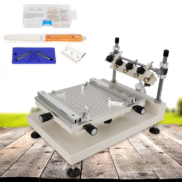 Manual Stencil Printer Machine 3040 Solder Paste Printer 400x300mm High-Accuracy