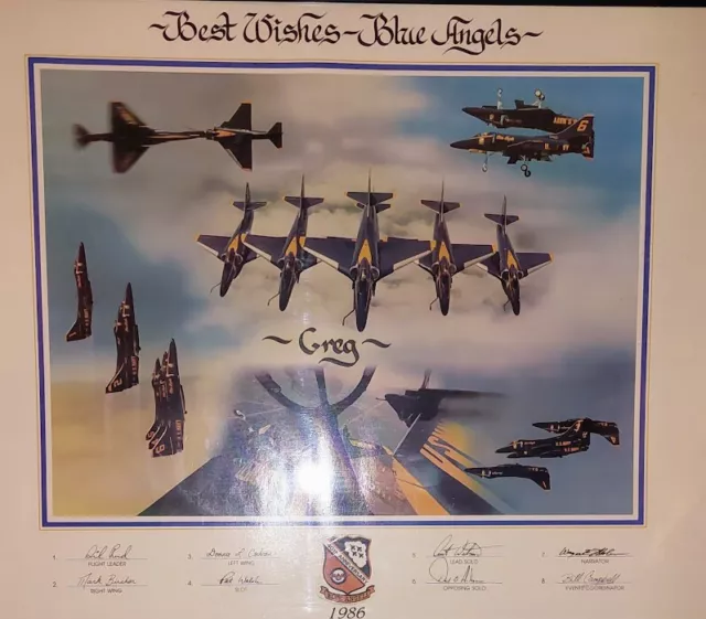 Blue Angels 40th Anniversary  United States Navy 1986 Print/Poster !