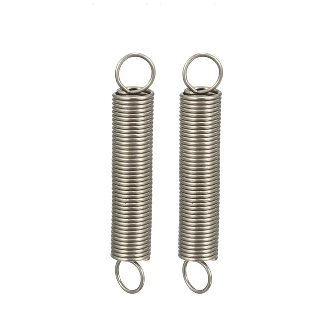2 x DRM FILO MOLLA 0,02"" AD 0,2"" lunghezza libera 1,18"" acciaio inox doppio gancio molla a trazione