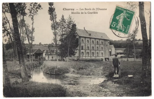 CPA 89 - CHARNY (Yonne) - Les Bords de l'Ouanne. Moulin de la Gravière