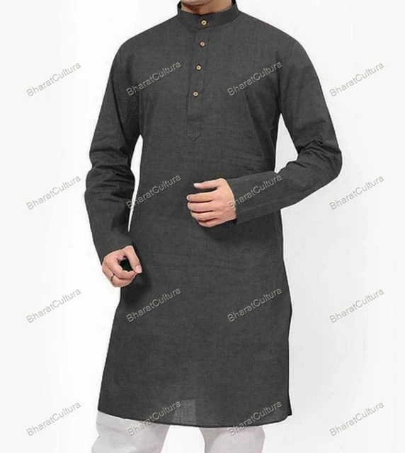 Mens Kurta Mens Shirt Long Sleeve Mens Clothes Cotton Casual Shirt Kurta