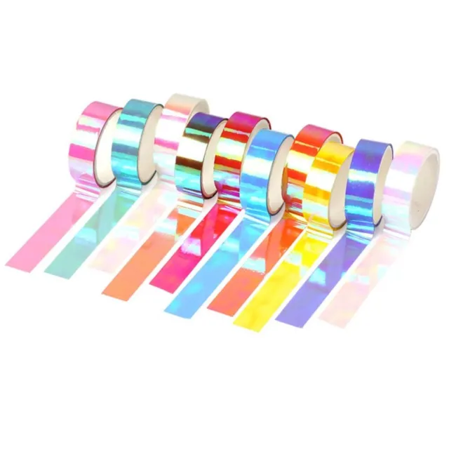 20 piezas Traje artesanal cinta desgarradora para niños Libro de recortes Washi neón Brillo Adhesivo