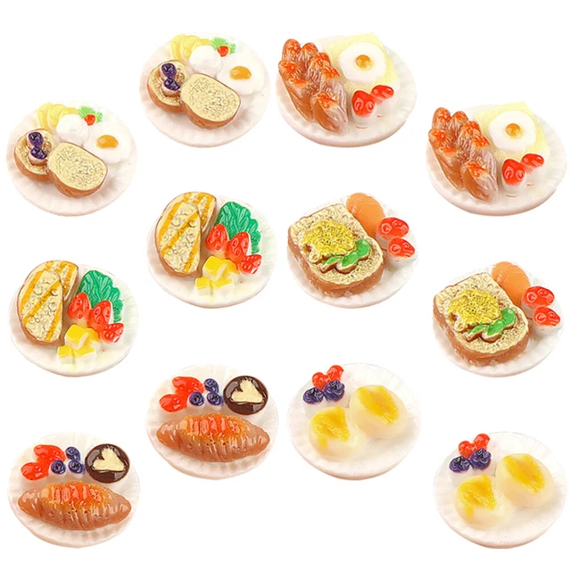 Modèles de desserts miniatures, maison de poupée, modèles de collations,