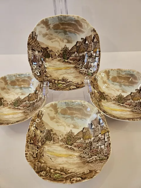 Johnson Brothers Olde English Countryside Brown Multi Bowl 7 Inch Set of 4