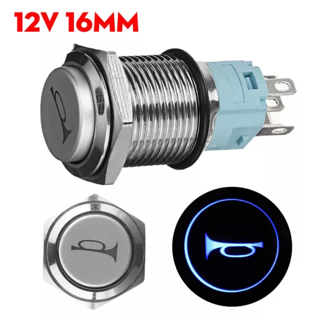 NAKESHOP 19mm 12V Interrupteur à bouton-poussoir à verrouillage à  verrouillage automatique en acier inoxydable étanche LED verte - Cdiscount  Auto