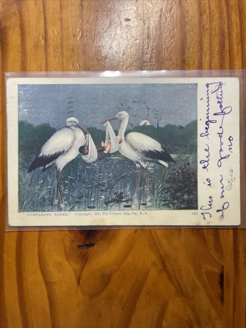 Antique Black Americana " Comparing Notes " Post Card ~ 1905