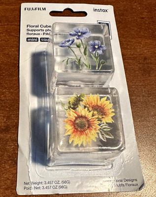 Soportes de fotos Fujifilm Instax cubo floral paquete de 2 rápidos envío gratuito el mismo día