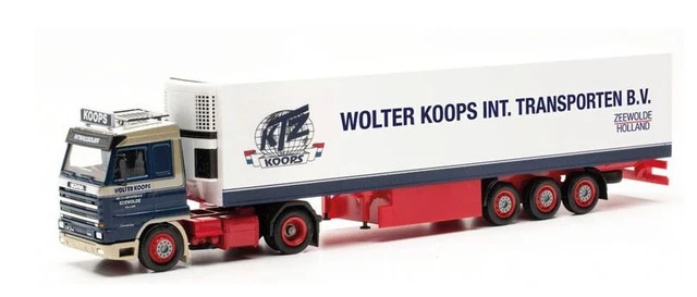 Miniature HERPA 1/87 - Camion SCANIA 143 4x2 Avec Remorque HE PAYNE - Vert