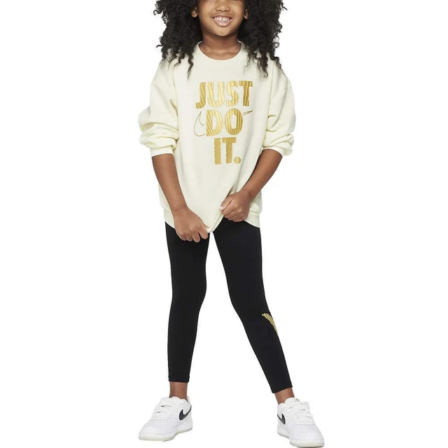 Nike Tuta da Bambina Felpa e Leggings Shine Nero Codice 36L433-023