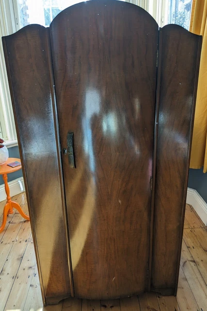 Vintage Art Deco single free standing Gentleman's wardrobe Ideal For Hall, Kids