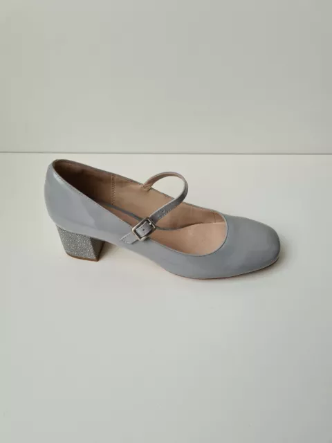 CLARKS NARRATIVE SIZE 6.5 D grey Mary Jane shoes Chinaberry pop