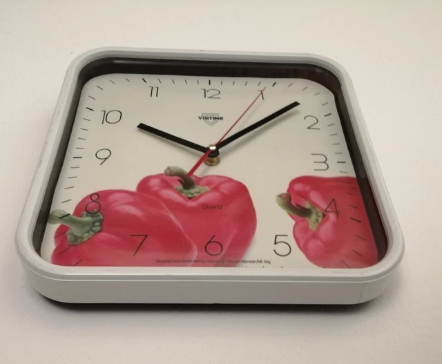 orologio da parete vintage VIRTIME Peperoni rossi vintage wall clock