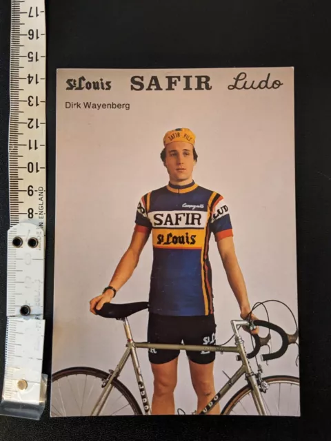 BELGA 1979 Ciclismo Ciclismo DIRK WAYENBERG Carta Squadra ST LOUIS SAFIR LUDO