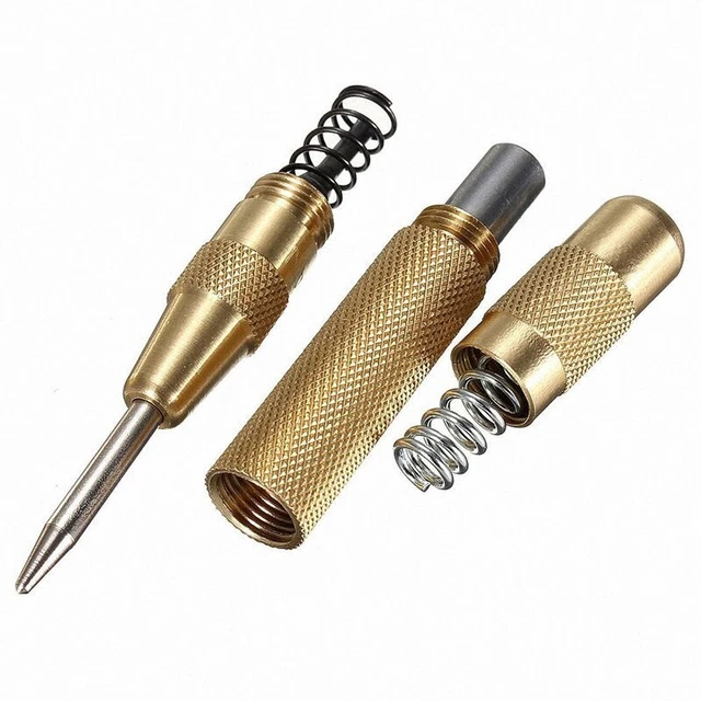 5& ADJUSTABLE AUTOMATIC Centre Punch Brass Spring Loaded Auto Drill ...
