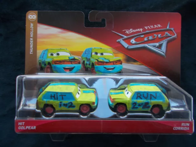 NEW Disney Pixar Cars HIT GOLPEAR AND RUN CORRIDA Thunder Hollow Series